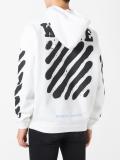 striped print hoodie