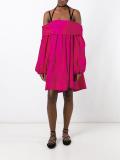 pleated criss-cross strap dress