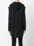 cut-out zipped hoodie