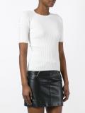 piercing detail knit top
