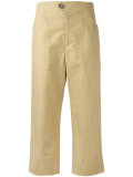 cropped straight leg trousers