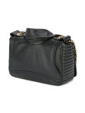 badge embellished biker bag 