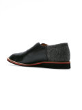 leather laceless shoes