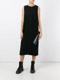 pleated shift dress