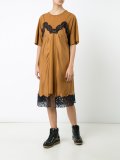 lace slip layered T-shirt dress