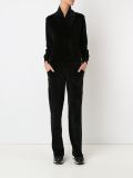 towel effect straight leg trousers
