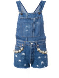 California embellished denim dungarees