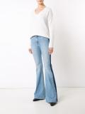 V-neck ribbed detailing jumper