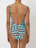open back printed swimsuit