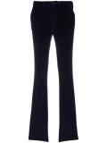 low-rise flared trousers