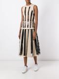 striped lace embroidery skirt
