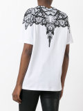 patterned collar T-shirt