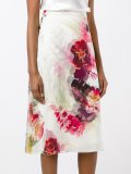 chiffon A-line floral skirt