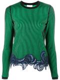 embroidered hem knit