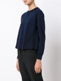 contrast detail sweatshirt