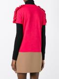 ruffled shoulders T-shirt