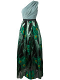 floral jacquard gown