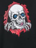 skull print distressed sweatshirt