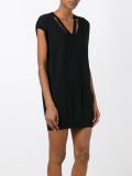 V-neck strap knitted dress