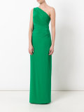 one shoulder fitted gown