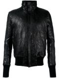 zipped leather jacket 