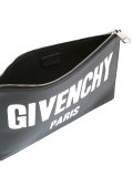 logo print clutch