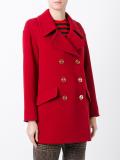 logo buttons double-breasted coat