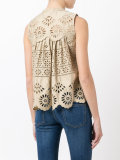 ruffled buttoned tank