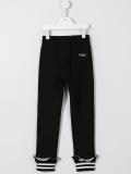 ruffle trim track pants