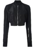 Glitter cropped bomber jacket