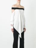 draped off shoulder top