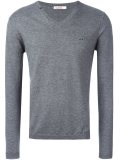 neck contrast jumper