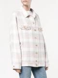 pearl embellished check shirt