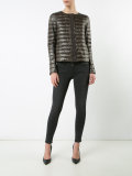 collarless padded jacket