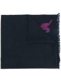 embroidered dinosaur scarf