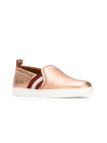 stripe detail metallic sneakers