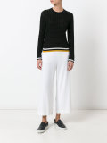 Soft wide leg cropped trousers