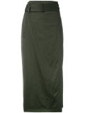 belted pencil skirt 