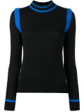 contrast knitted top