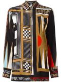 geometric print shirt