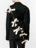 bow detail deconstructed blazer