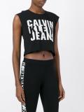logo print tank top 
