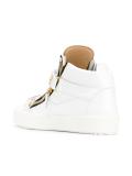 double plate mid-top sneakers