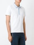contrast collar polo shirt