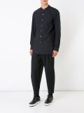 band collar shirt