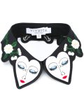 floral embroidered collar