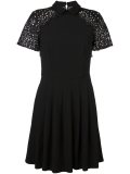 lace sleeve flared dress