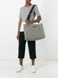 striped oversized tote