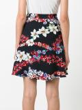floral print ruffled skirt