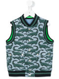 crocodile print gilet 